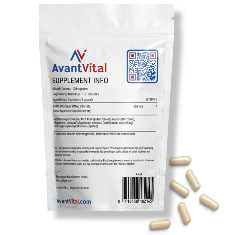 DMAE Bitartrate – 250 mg AvantVital Next Valley 3